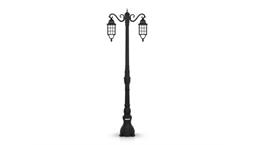 چراغ پارکی دو شاخه سناتور سرازیر برند شب تاب مدل مشبک کد SH-110412032/SH-119111901