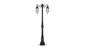 چراغ پارکی دو شاخه سناتور سرازیر برند شب تاب مدل مشبک کد SH-110412032/SH-119111901