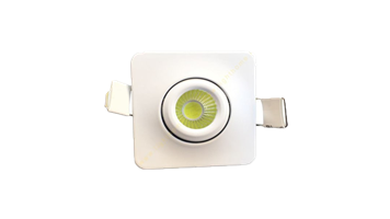 چراغ های COB-DOWN LIGHT شفاف متحرک مدل آزوریت مربع 3 وات سفید