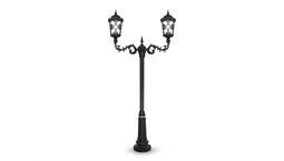 چراغ پارکی دو شاخه آروین سربالا برند شب تاب مدل آروین کد SH-110672171