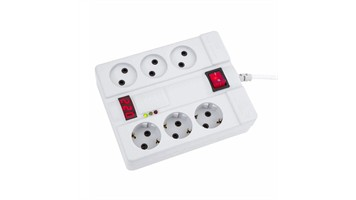 محافظ 6 خانه دیجیتالی با کابل 5 متری برند پارت الکتریک کد 2160