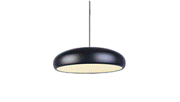 چراغ آویز طلق دار مشکی برند ستاره شمال کد J76-BLK