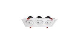 چراغ توکار 3 در 36 برند شعاع کد SH-6703- 3x36W