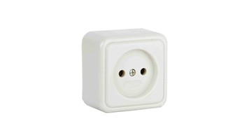 پریز بدون ارت روکار طرح قدیم برند پارت الکتریک کد 105
