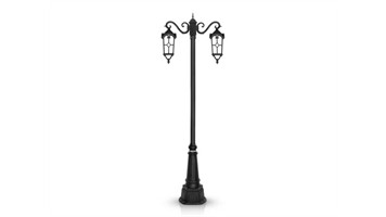 چراغ پارکی دو شاخه سناتور سرازیر برند شب تاب مدل روشا کد SH-110562032/SH-119172001