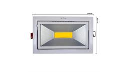چراغ توكار COB مستطيل 40 وات برند ZFR کد ZFR-1827-40W