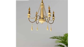 لوستر پتینه مینی 4 تسبیح دار کرم