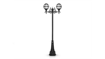 چراغ پارکی دو شاخه رز سربالا برند شب تاب مدل مروارید کد SH-110522131/SH-119172001