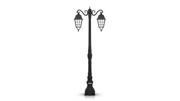 چراغ پارکی دو شاخه سناتور سرازیر برند شب تاب مدل ونیز کد SH-110552032/SH-119111901