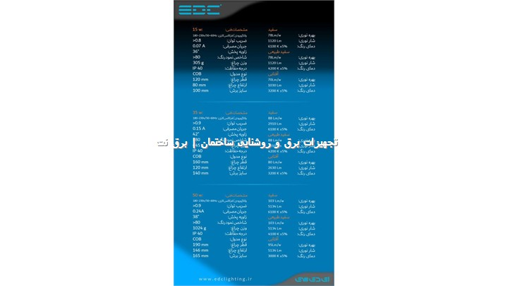 چراغ فکی 50 وات مدل پرسین برند EDC