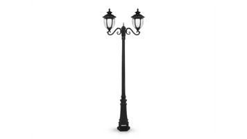چراغ پارکی دو شاخه سناتور سربالا برند شب تاب مدل لونا کد SH-110452031/SH-119212001