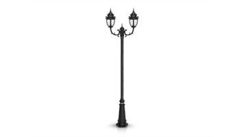 چراغ پارکی دو شاخه دیپلمات سربالا برند شب تاب مدل رومنا کد SH-110682021/SH-119212001