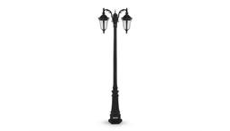 چراغ پارکی دو شاخه کلاسیک سرازیر برند شب تاب مدل لاله کد SH-110442012/SH-119212001