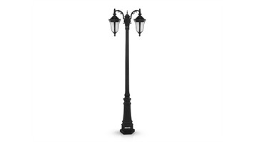 چراغ پارکی دو شاخه کلاسیک سرازیر برند شب تاب مدل لاله کد SH-110442012/SH-119212001