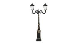 چراغ پارکی دوشاخه سپیدار سربالا برند شب تاب مدل روژان کد SH-110892271/SH-119122101