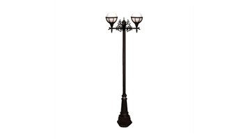 چراغ پارکی دو شاخه رز سربالا برند شب تاب مدل دیاموند کد SH-110512131/SH-119212001