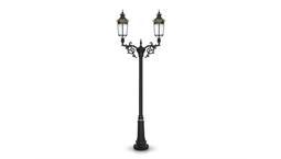 چراغ پارکی دو شاخه پیچک سربالا برند شب تاب مدل پاسارگاد کد SH-110862281/SH-119182001