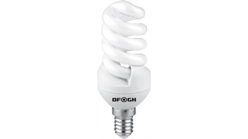 لامپ کم مصرف ( فول پیچ ) 11 وات سرپیچ E14 برند افق کد LAMP-KAM MASRAF-OFOGH-11W
