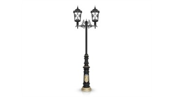 چراغ پارکی دو شاخه رز سربالا برند شب تاب مدل آروین کد SH-110672131/SH-119202001