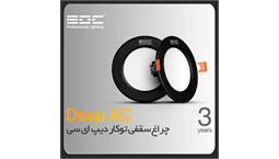 پنل سقفی توکار 8 وات مدل دیپ بدنه مشکی برند EDC