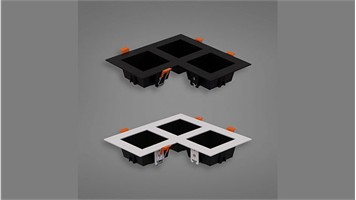 چراغ توکار دارک لایت مربع سه تایی کد DLS13-2