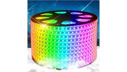 ریسه شلنگی 220 ولت 5050 RGB تک ردیفه 60 لامپ کد NT-5050-60D RGB 8mm