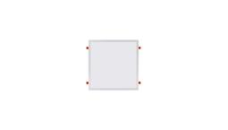 هنگام 50وات 60×60 توکار فنردار سفید برند پارس شعاع توس کد 7795