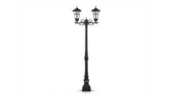 چراغ پارکی دو شاخه سارینا سربالا برند شب تاب مدل وندا کد SH-110592111/SH-119111901