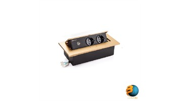 باکس دو پریز + دو USB طلایی ملونی