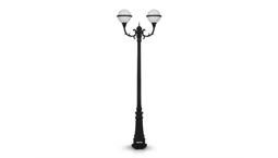 چراغ پارکی دو شاخه دیپلمات سربالا برند شب تاب مدل توپی کد SH-110532021/SH-119151801