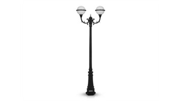 چراغ پارکی دو شاخه دیپلمات سربالا برند شب تاب مدل توپی کد SH-110532021/SH-119151801