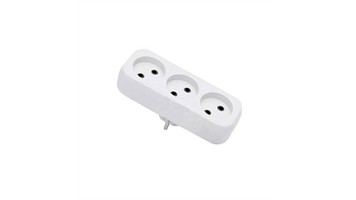 شهاب پریز سه خانه بدون ارت با دوشاخه برند پارت الکتریک کد 2200