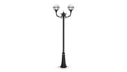 چراغ پارکی دو شاخه دیپلمات سربالا برند شب تاب مدل دیاموند کد SH-110512021/SH-119162001