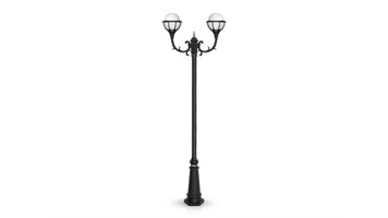 چراغ پارکی دو شاخه دیپلمات سربالا برند شب تاب مدل دیاموند کد SH-110512021/SH-119162001