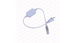 سوکت ریسه شلنگی 2835 سه ردیفه بدنه سفید کد LED Strip Driver Wire 220V 15mm