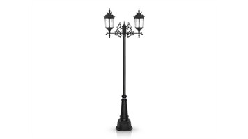چراغ پارکی دو شاخه رز سربالا برند شب تاب مدل پاسارگاد کد SH-110662131/SH-119172001