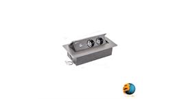 باکس دو پریز + دو USB ذغالی آنتراسیت ملونی