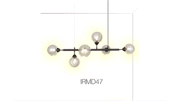 چراغ آویز شش شعله خطی برند ستاره شمال کد IRMD47