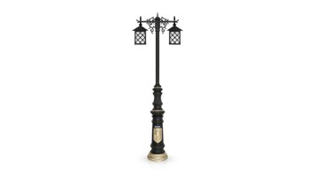 چراغ ایستاده پارکی دو شاخ رز سرازیر برند شب تاب مدل کارن 1 کد SH-110542132/SH119202001