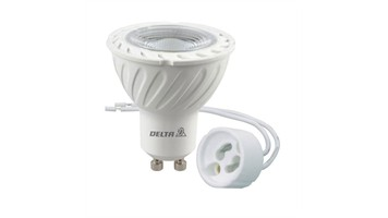 هالوژن ال ای دی 6 وات برند دلتا به همراه سوکت پایه GU10 رنگ آفتابی کد DELTA-HALOGEN-LED-6W-GU10-AFTABI