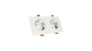 چراغ توکار مربع دوتایی برند ستاره شمال کد X241/WH