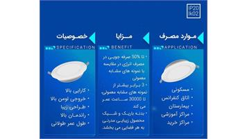 چراغ دانلایت HPF دایره 24 وات برند opple