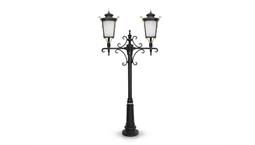 چراغ پارکی دوشاخه باتیس سربالا برند شب تاب مدل روژان کد SH-110892101/SH-119182001