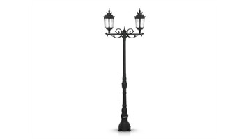 چراغ پارکی دو شاخه سارینا سربالا برند شب تاب مدل پاسارگاد کد SH-110662111/SH-119111901