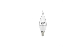 لامپ شمعی اشکی شفاف 7 وات سرپیچ E14 برند افق کد LAMP-LED-OFOGH-7W-SHA
