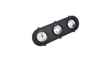 چراغ توكار 3 تايي COB بدنه مشکی نور آفتابی برند ستاره شمال كد X239/BL