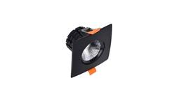چراغ هالوژن توکار مربع بدنه مشکی نور آفتابی برند ستاره شمال کد X240/BL