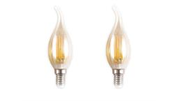 لامپ LED فيلامنتي اشکي کهربايي شفاف E14,4W آفتابي برند میت کد M14F35 Filament-4W