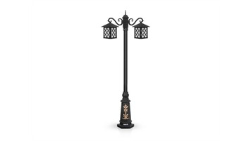 چراغ ایستاده پارکی دو شاخ سناتور سرازیر برند شب تاب مدل کارن 1 کد SH-110542032/SH-119212001