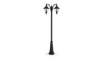 چراغ پارکی دو شاخه کلاسیک سرازیر برند شب تاب مدل سلطنتی کد SH-110472012/SH-119162001